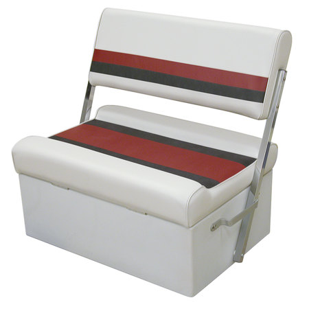 WISE Wise 8WD125FF-1009 Deluxe Flip-Flop Bench and Base - White/Charcoal/Red 8WD125FF-1009
